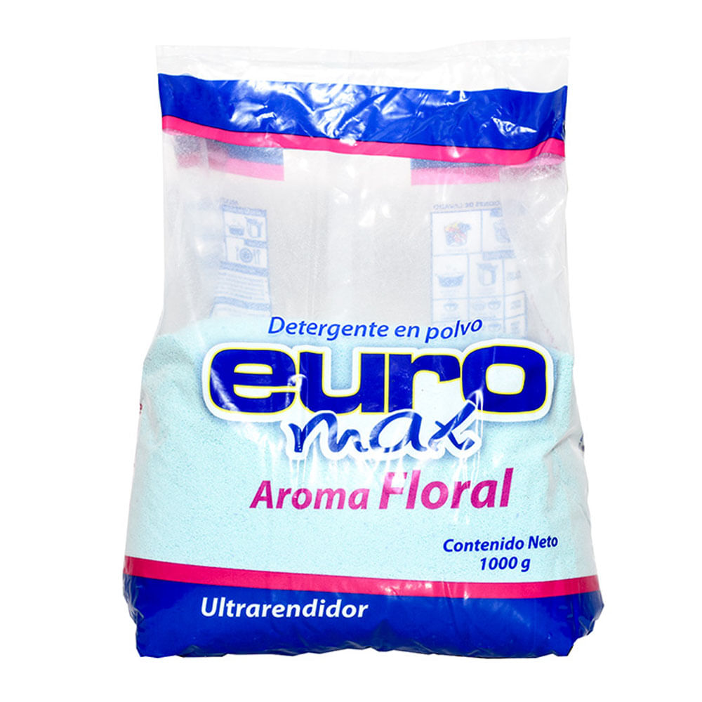 DETERGENTE EUROMAX  AROMA FLORAL*1000GR