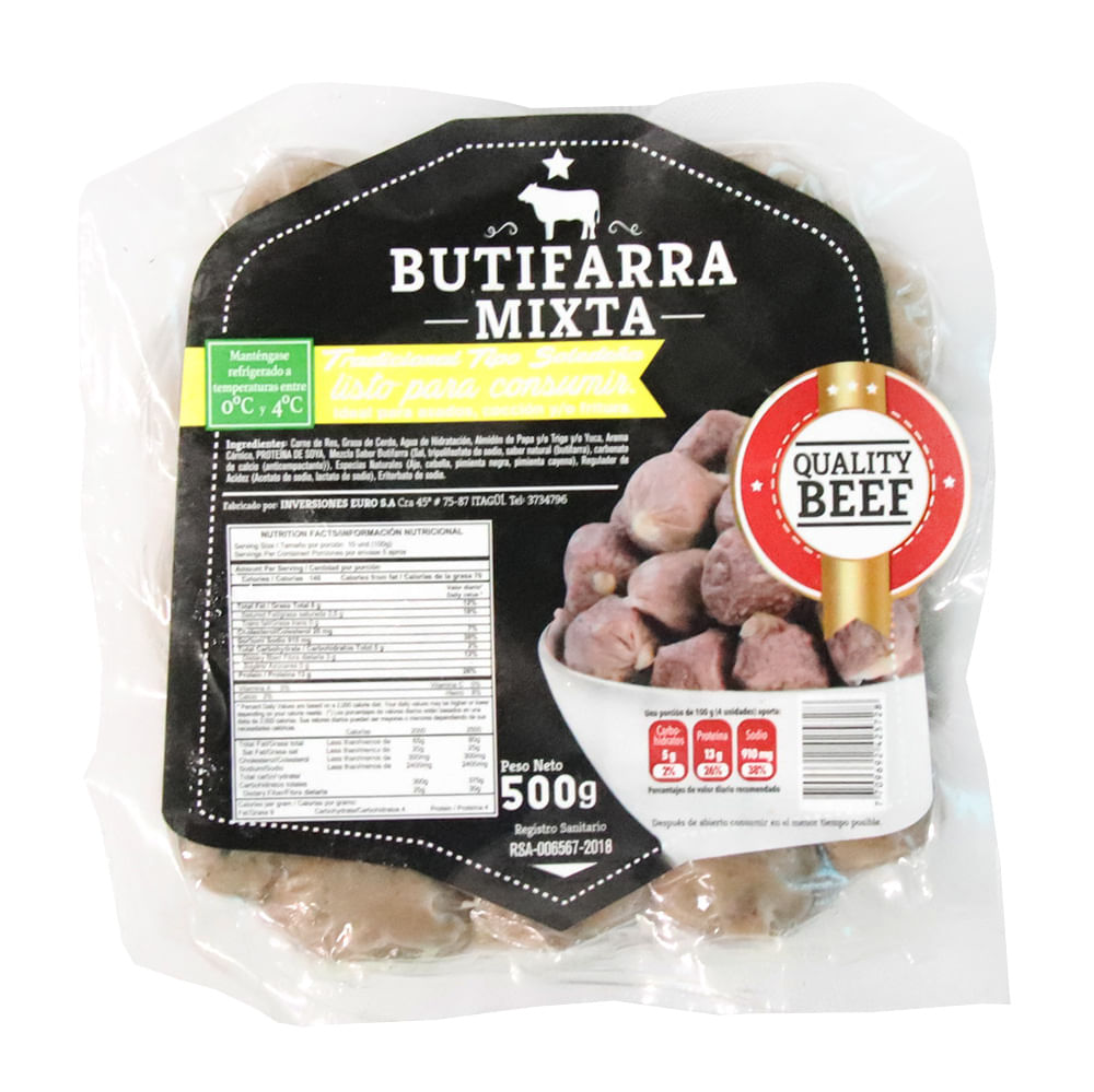 BUTIFARRA SOLEDEÑA QB  x 500 GR