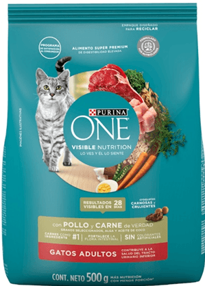 ONE GATO ADULTO POLLO/CARNE x 500GR