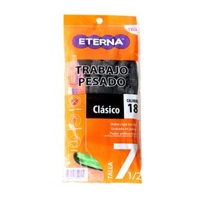 GUANTE MONOCOLOR NEGRO TALLA 7.5 ETERNA