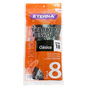 GUANTE MONOCOLOR NEGRO TALLA 8 ETERNA