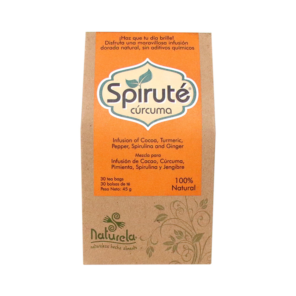 TE DORADO CURCUMA SPIRUTE 30 BOL 45GR