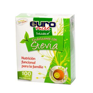 STEVIA EUROMAX CAJA x 100 SOBRES