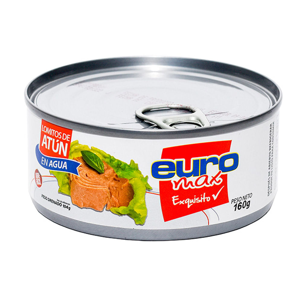 ATUN LOMITOS EN AGUA  EUROMAX  x 160GR