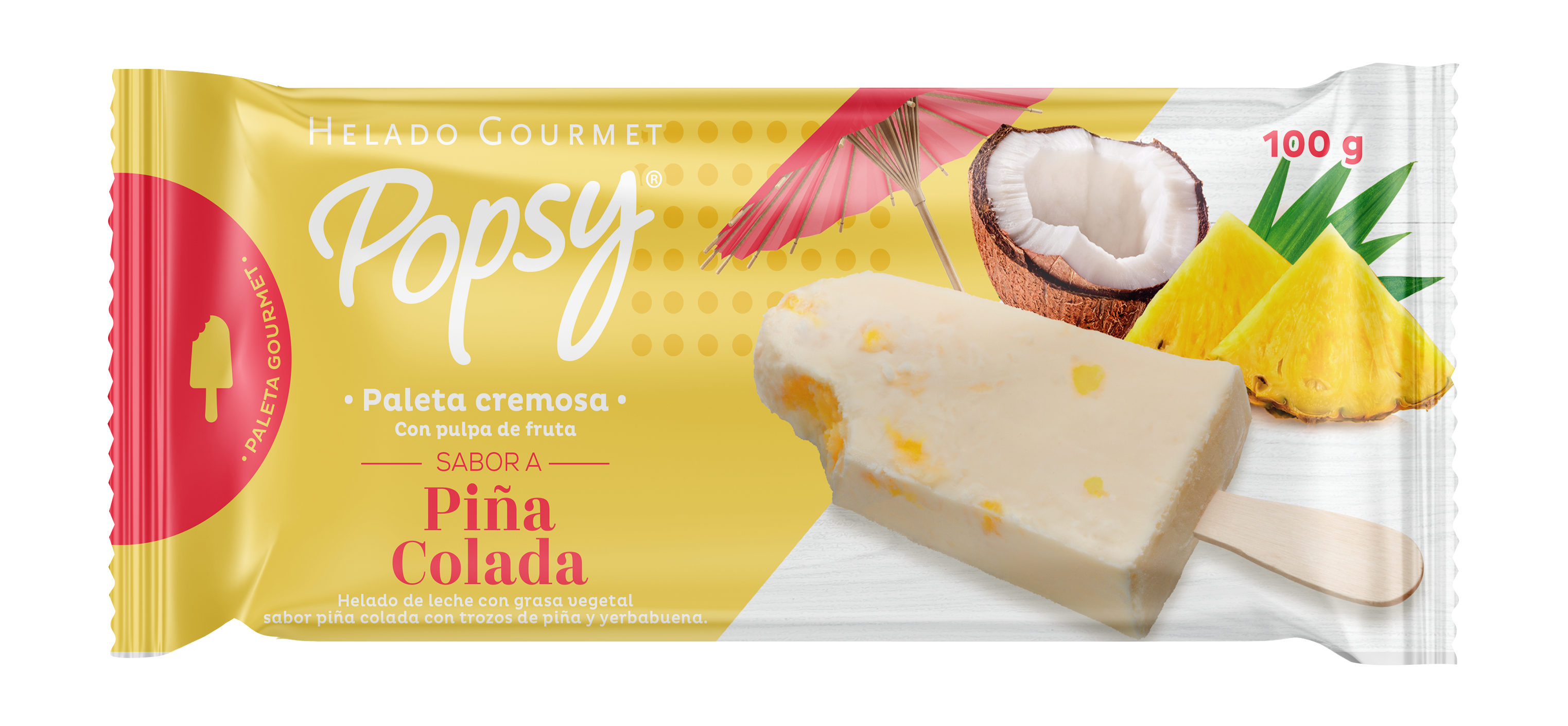 PALETA CREMOSA PIÑA COLADA POPSY*100GR