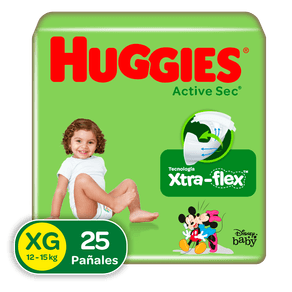 PAÑAL HUGGIES ACT SEC TALL XG*25UND