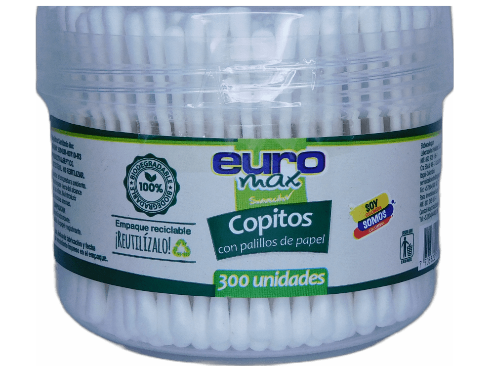 COPITOS EUROMAX PALILLO DE PAPEL*300UND