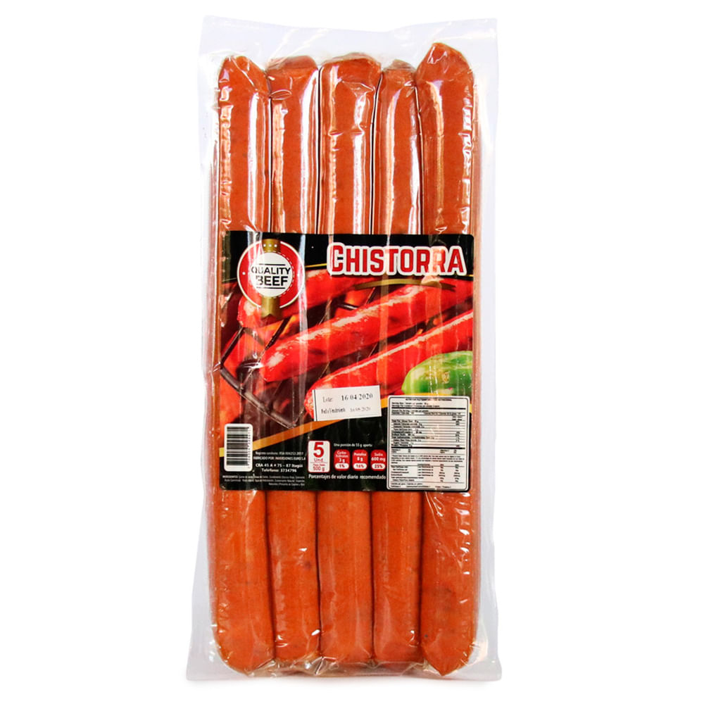 CHISTORRA QUALITY BEEF x 500GR