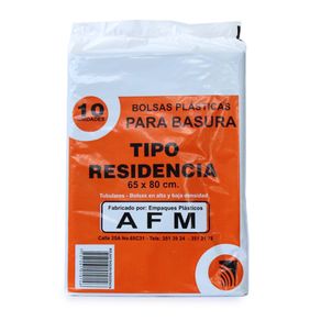 BOLSA BASURA RESIDENCIA 65X80CM AFM