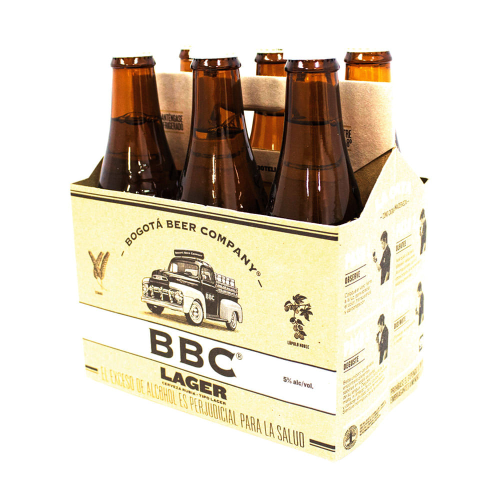 CERVEZA BBC LAGER NR X 6  x 330ML