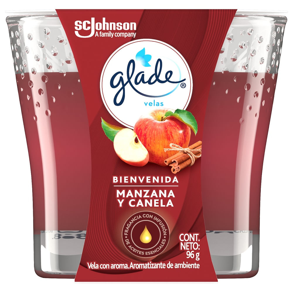 AMB VELA MANZANA CANELA GLADE  x 96 GR