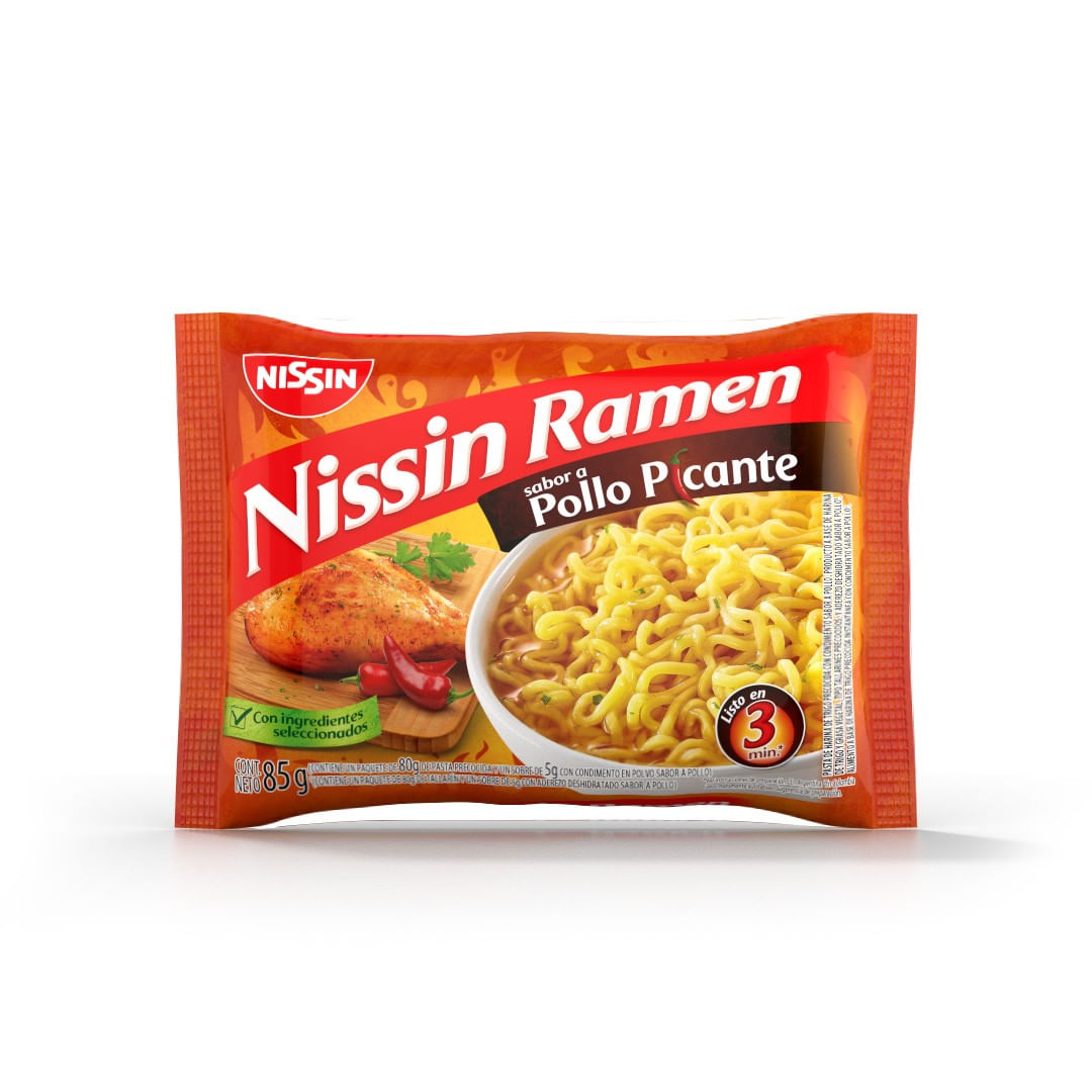 SOPA RAMEN POLLO PICANTE NISSIN*85GR