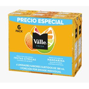 REFRESCO DEL VALLE FRESH SIXPACK*188ML