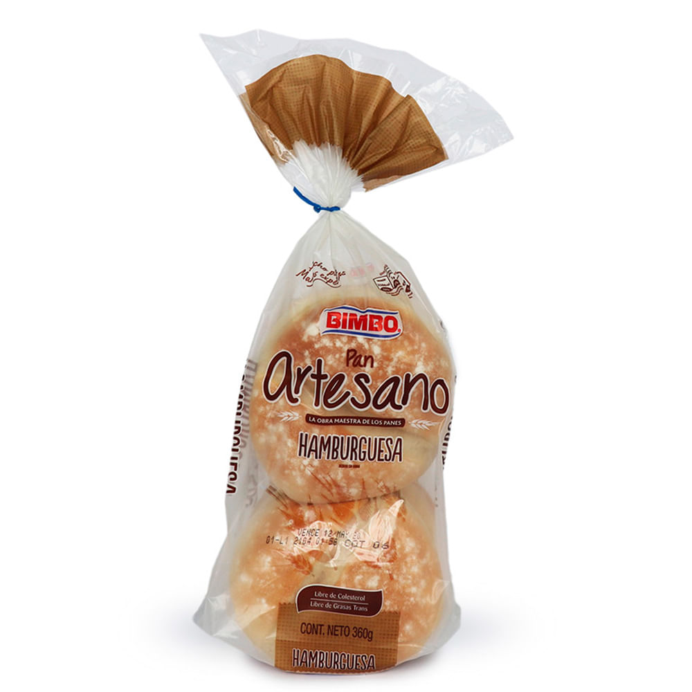 PAN HAMBURGUESA ARTESANO  BIMBO  x 360GR