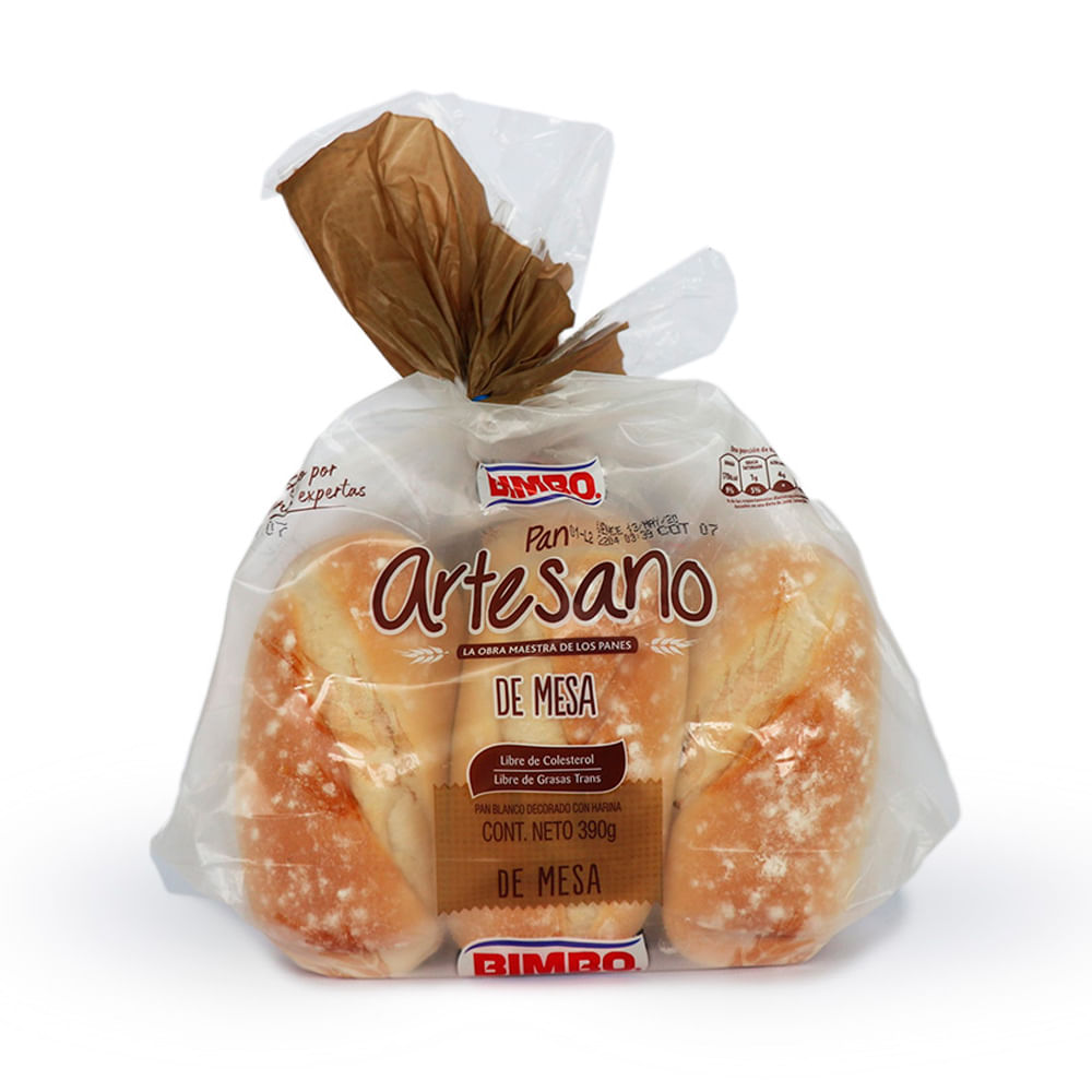 PAN ARTESANO DE MESA BIMBO  x 390GR