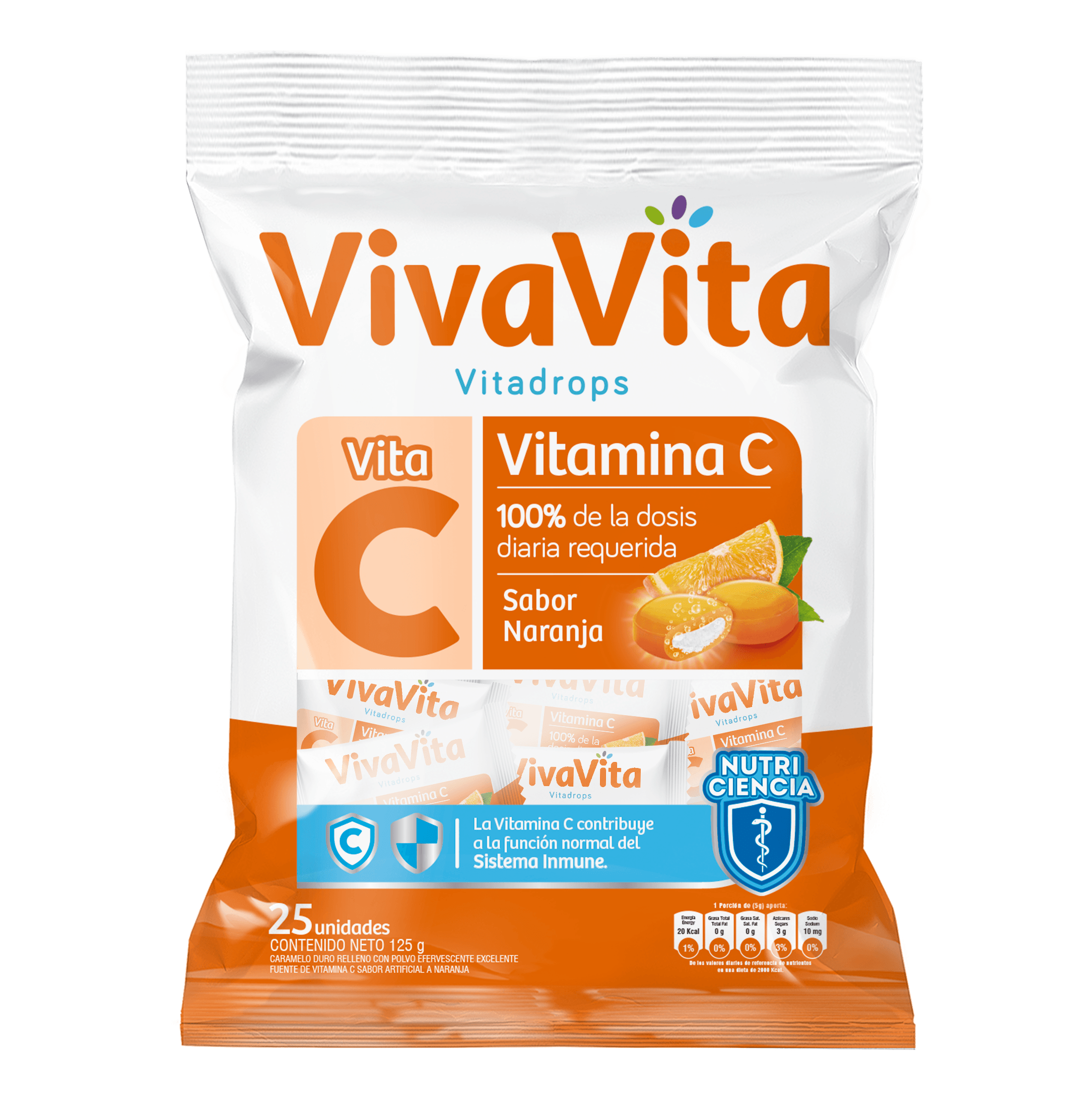 CARAMELO DURO VIVAVITA VITAMINA C *25UND