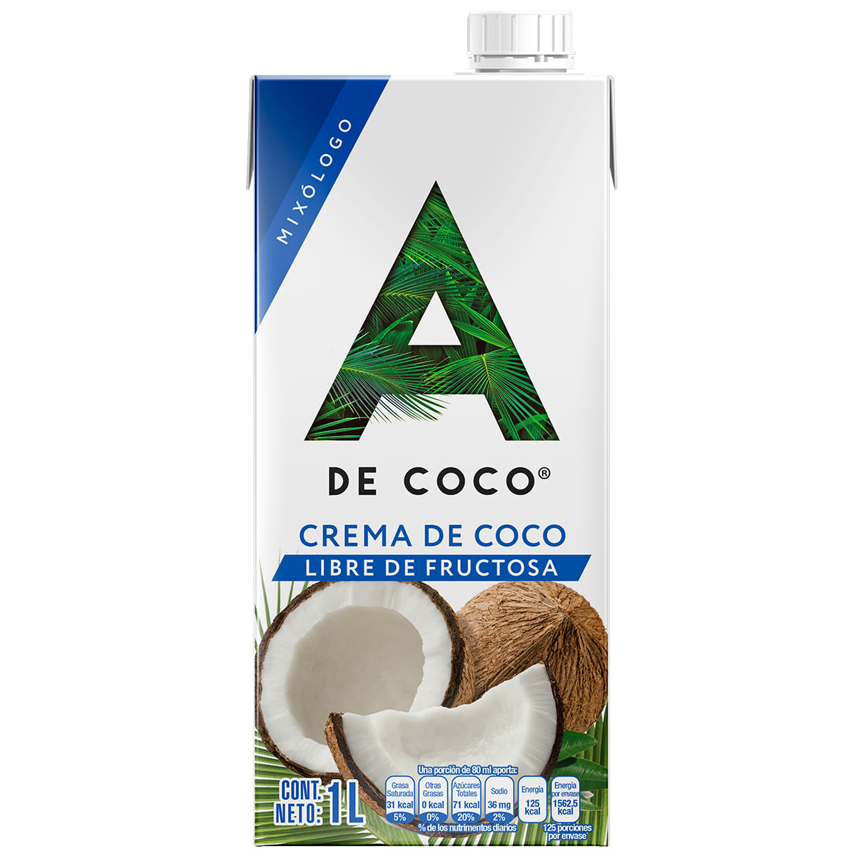 CREMA DE COCO COCTELERA A DE COCOx 1LT