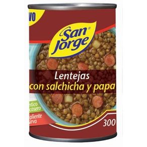 LENTEJA CON SALCHICHA/PAPA SN/JORGEx300G