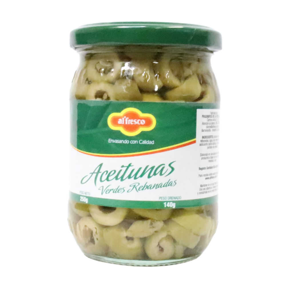 ACEITUNA VDE RODAJAS FCO ALFRESCO*250GR