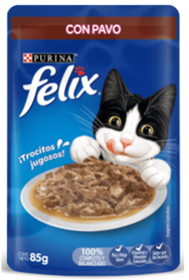 ALIMENTO PARA GATOS FELIX PAVO*85GR