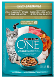 ALIMENTO GATOS ONE SALMON,ATUN*85GR