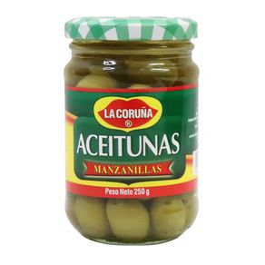ACEITUNAS MANZANILLA FCO CORUÑA x 250GR