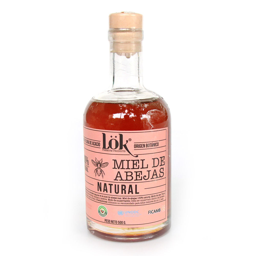 MIEL DE ABEJAS NATURAL LOK  x 500 ML