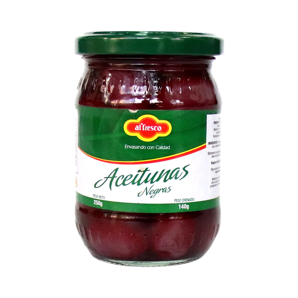 ACEITUNA NEGRA FCO ALFRESCO  x 250GR