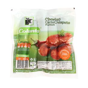 CHORIZO COCTEL JALAPEÑO x 300GR COLANTA