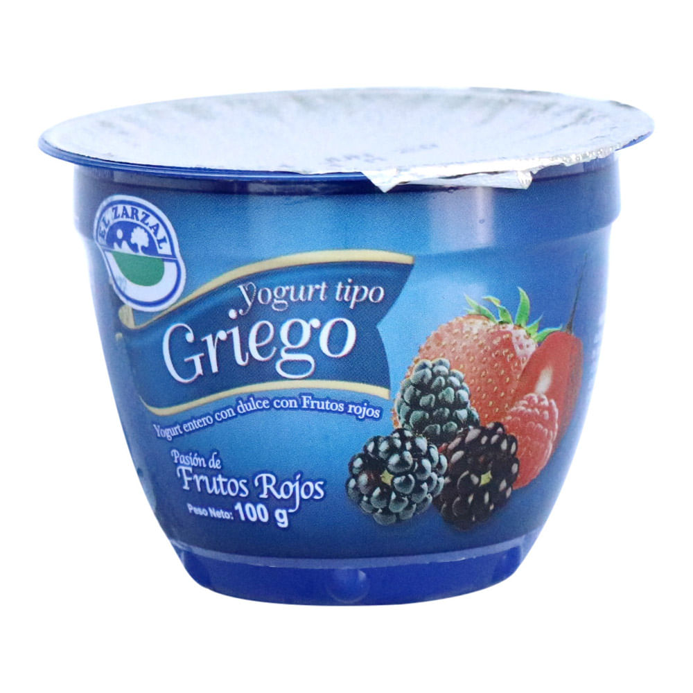 YOGURT TP GRIEGO FRUTOS ROJ*100GR ZARZAL