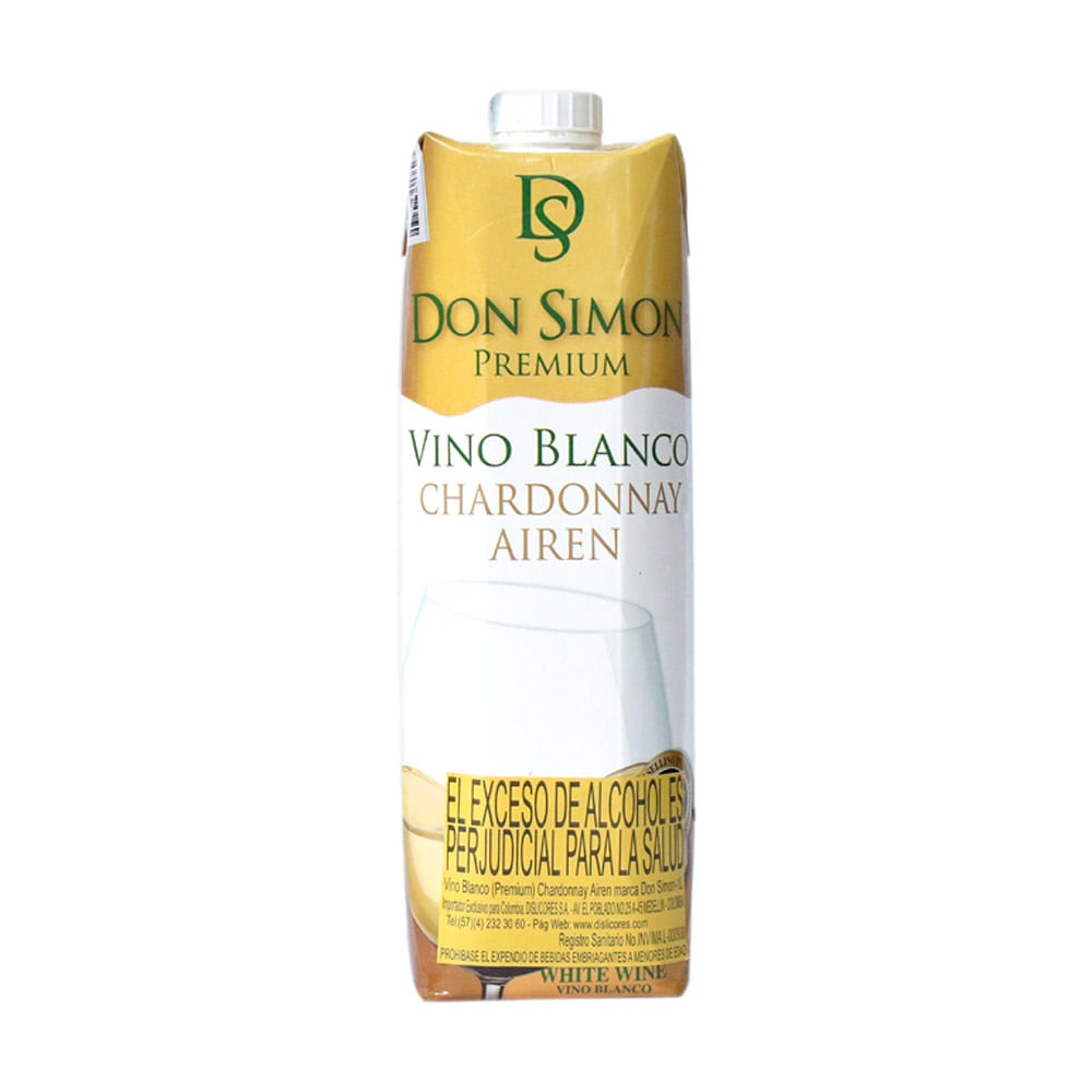 VINO BLANCO TETRA CHARDON D SIMON*1000ML