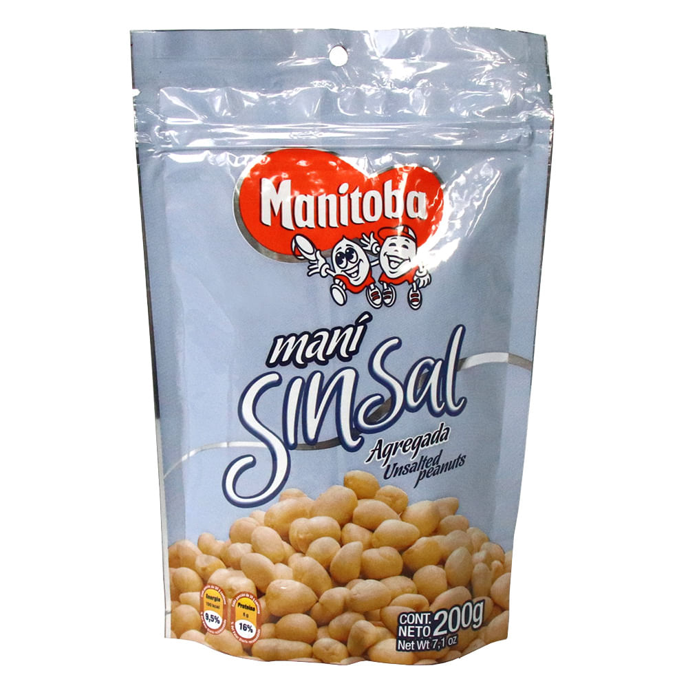 MANI SIN SAL AGREGADA MANITOBA  x 200GR