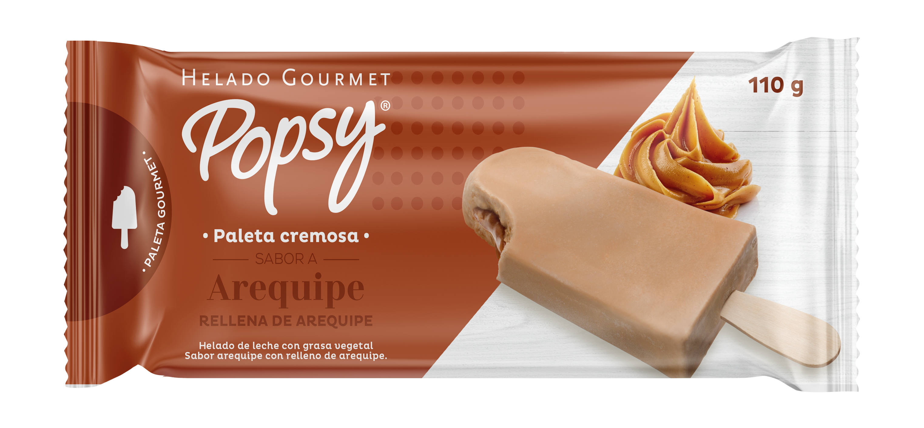 PALETA CREMOSA AREQUIPE POPSY*100GR