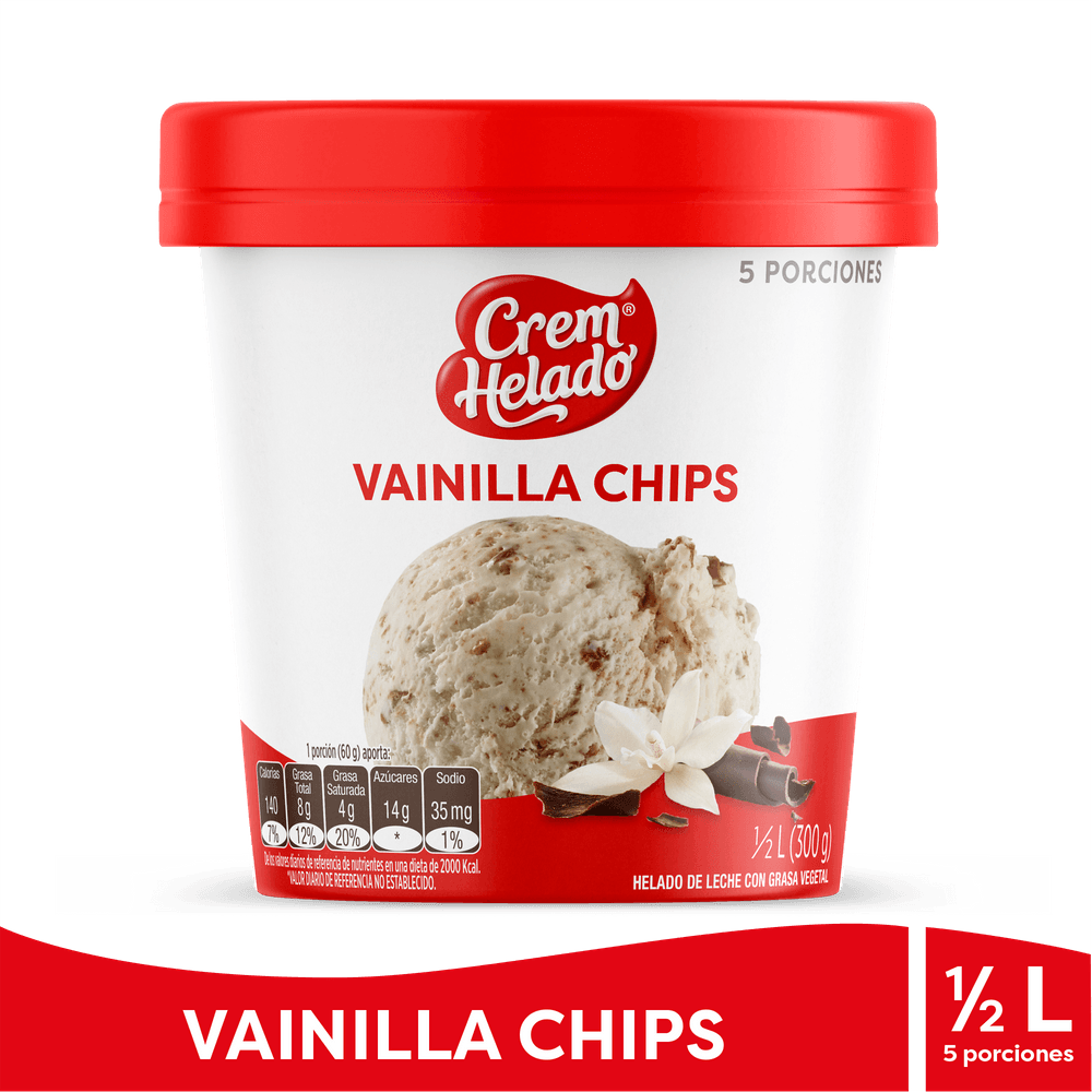 HELADO VAINILLA CHIPS CREM HELADO*300GR