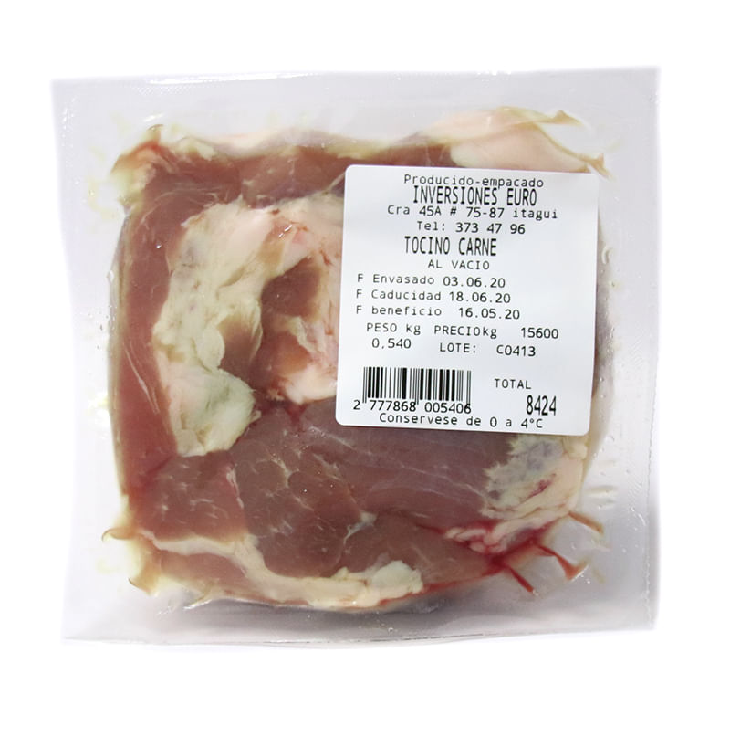 TOCINO CARNE (al vacio)  x  KG