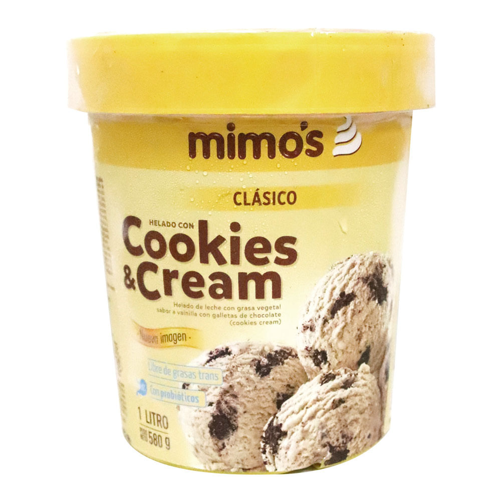 HELADO DE COOKIES CREAM  x 1L MIMO`S