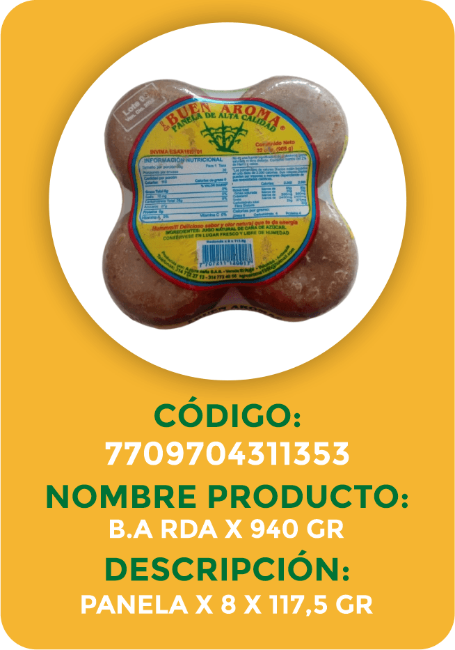 PANELA REDONDA BUEN AROMA 8Ux940G
