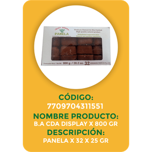 PANELA CUBO BUEN AROMA 32UNx800GR