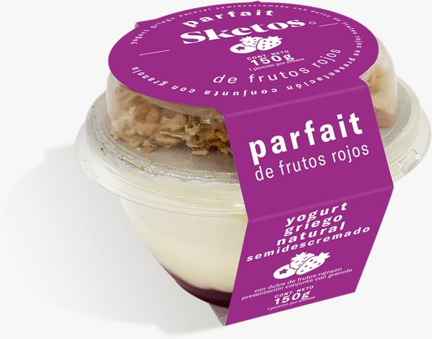 YOGURT SKETOS PARFAIT FRUTOS ROJOS*150GR