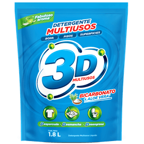 DETERGENTE LIQUID MULTIUSOS 3D*1800ML