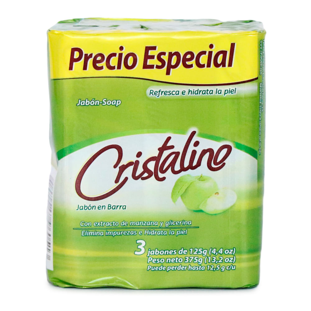 JABON CRISTALINO MANZANA X3UND  x 125GR