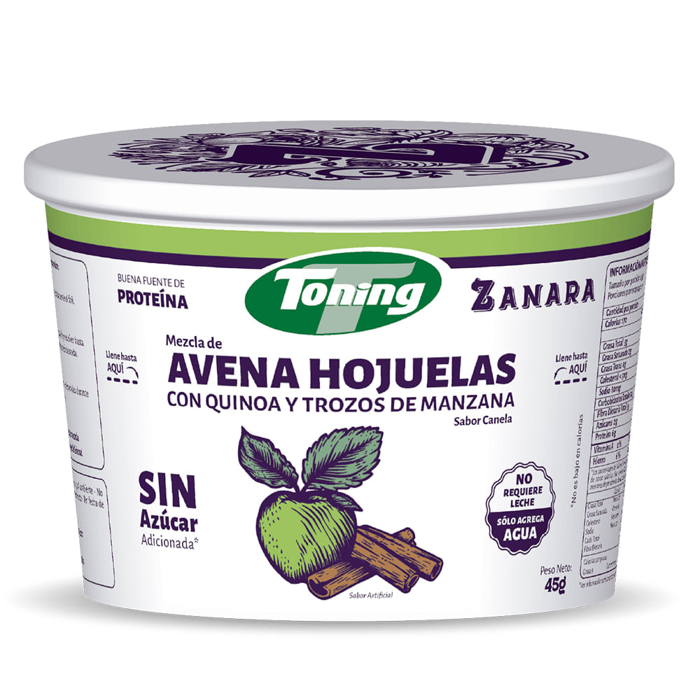 AVENA HOJUELA CANELA TONING*45GR