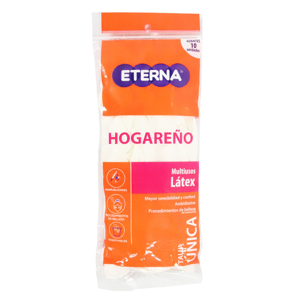GUANTE CARESS MULTIUSOS  x 10U ETERNA