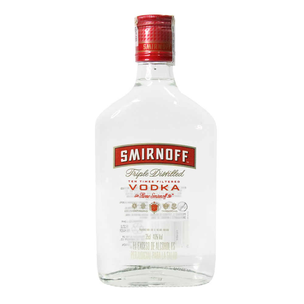 VODKA LABEL RED SMIRNOFF x 350ML