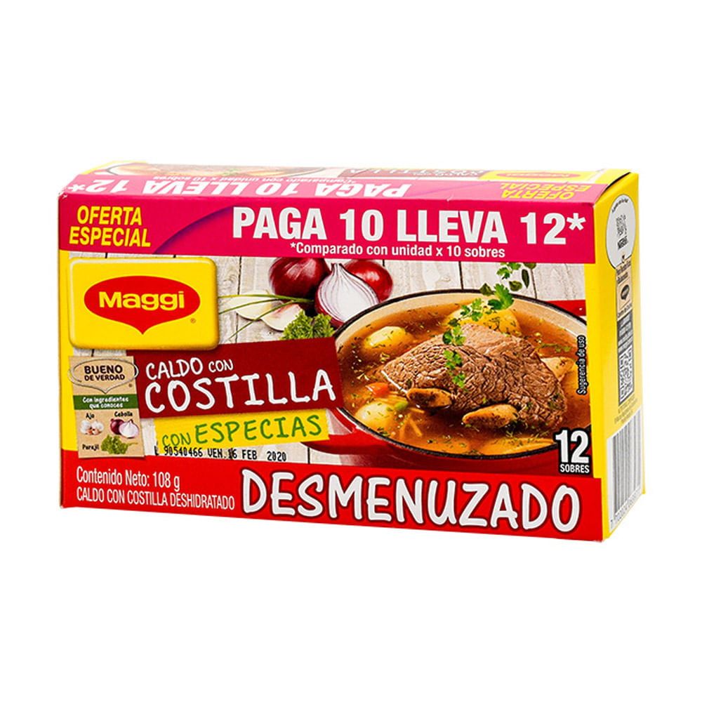 CALDO COSTILLA DESMENUZADO MAGGI*90G+18G