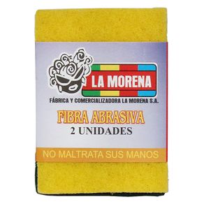 ESPONJA FIBRA ABRASIVA x 2U LA MORENA