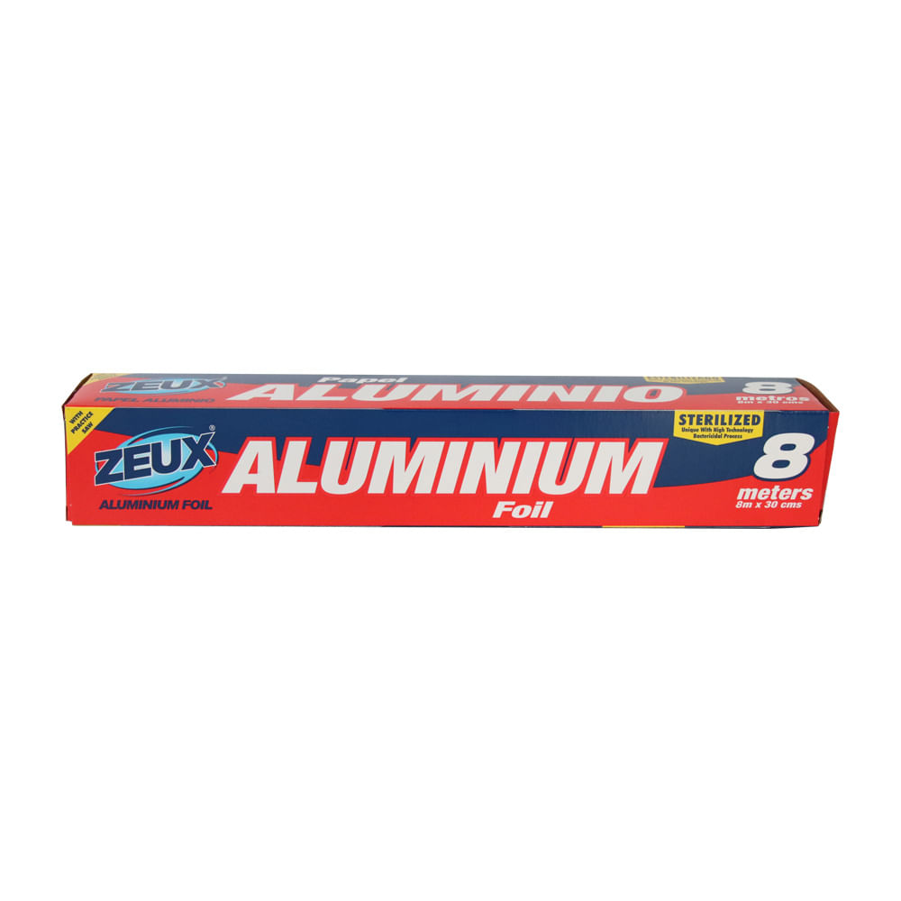 PAPEL ALUMINIO ZEUX CAJA  x 8MT