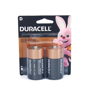 Pila DURACELL alcalina durapack tipo D x2 unds