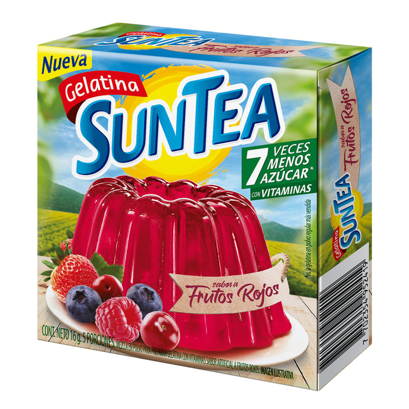 GELATINA SUNTEA FRUTOS ROJOS*16GR