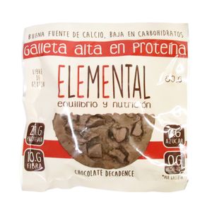 Galleta Alta en Proteína Elemental Chocolate Decandence x 80 gr